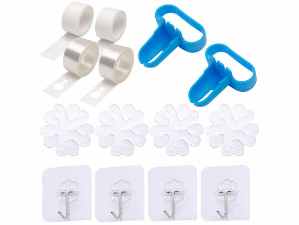 accessoires de fixation pour ballons de baudruche avec bandes adhésives, crochets de fixation