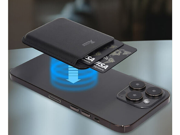 Porte-carte RFID magnétique compatible MagSafe noir