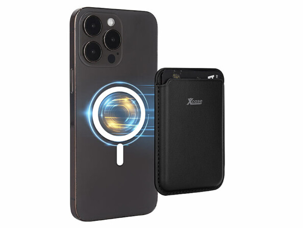 Porte-carte RFID magnétique compatible MagSafe noir