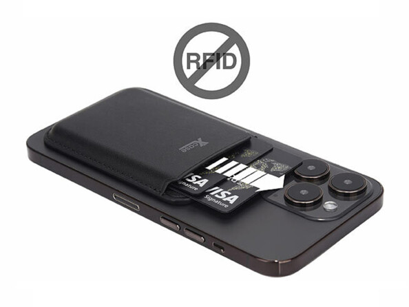 Porte-carte RFID magnétique compatible MagSafe noir