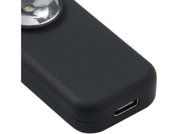 Porte-clés alarme d'autodéfense 130 dB avec lampe de poche - coloris noir