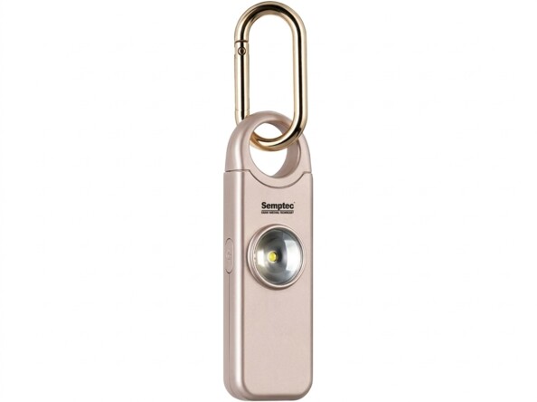Porte-clés alarme d'autodéfense 130 dB - coloris rose