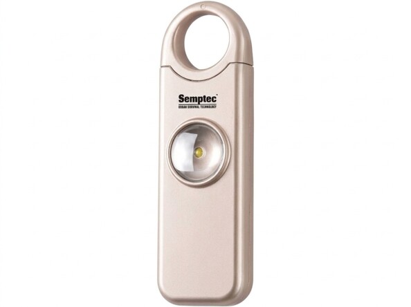 Porte-clés alarme d'autodéfense 130 dB - coloris rose