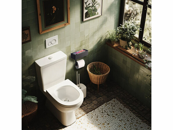 porte rouleau papier toilettes mural boîte lingette étagère