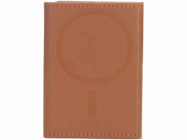 Portefeuille RFID magnétique MagSafe avec support brun