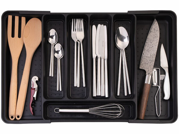 rangement extensible de couverts pour tiroir