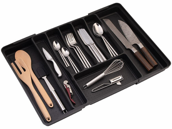 organisateur à couverts extensible pour tiroirs