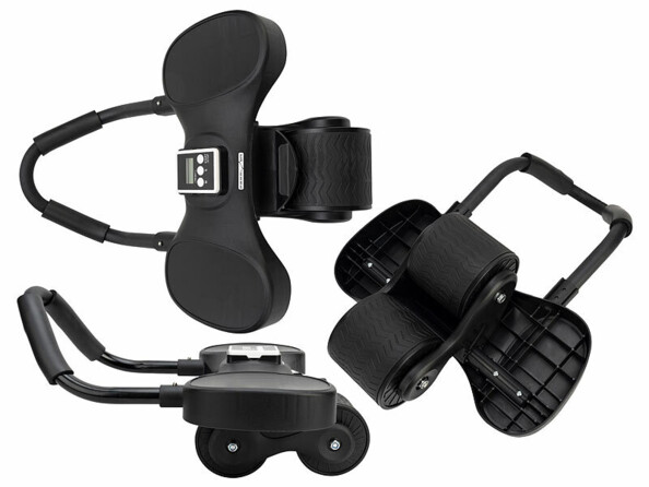 Roue abdominale avec guidon triathlon et support pour smartphone