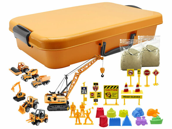 bac à sable cinétique avec accesoires et moules