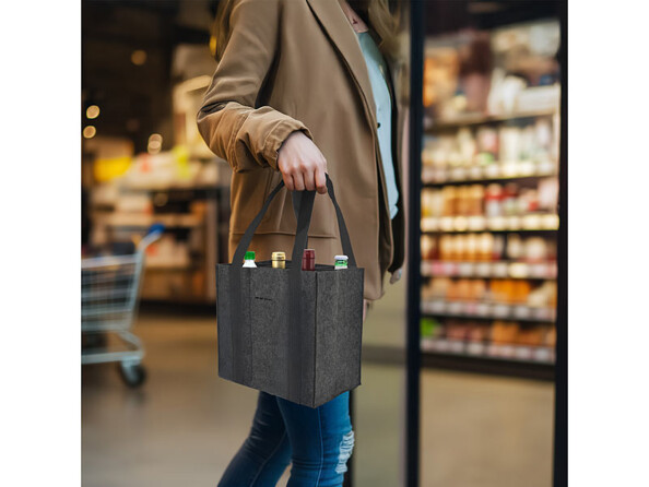 Sac de transport en feutre anthracite