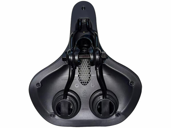 Selle ergonomique pour vélo de ville en mousse à mémoire de forme vue de dessous