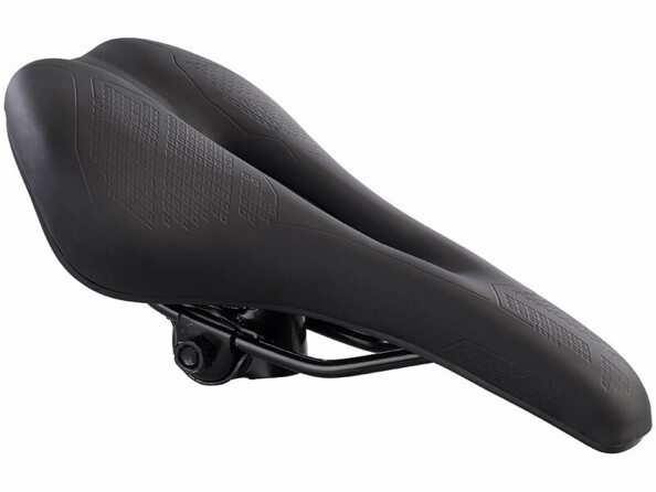 Selle ergonomique pour vélo sport en mousse à mémoire de forme vue côté gauche