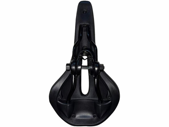 Selle ergonomique pour vélo sport en mousse à mémoire de forme vue de dessous