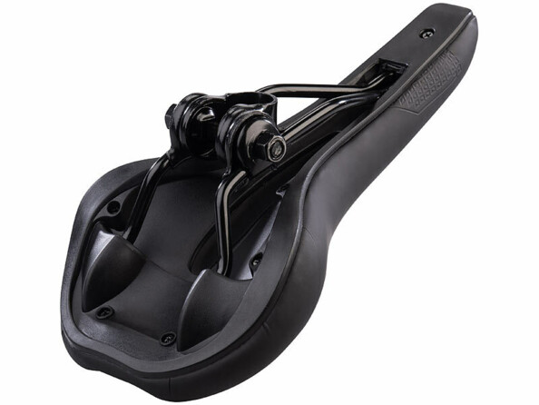 Selle ergonomique pour vélo sport en mousse à mémoire de forme vue de dessous