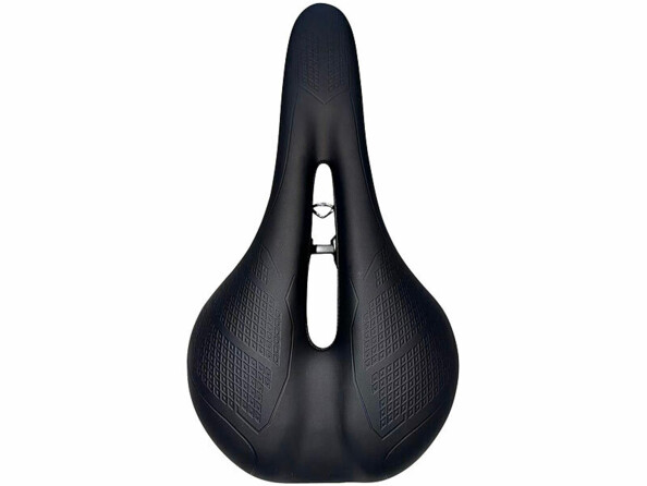 Selle ergonomique pour vélo sport en mousse à mémoire de forme vue de dessus