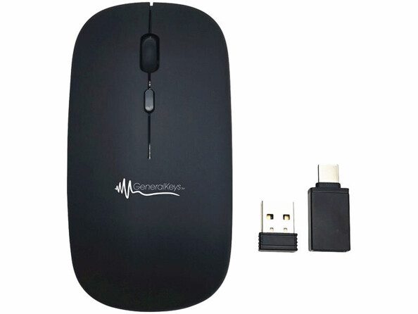 Souris sans fil rechargeable avec fonction bluetooth 5.2 et RF 