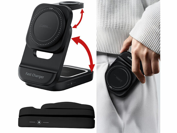 Station de chargement compatible MagSafe / Qi pliable