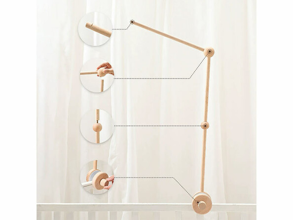 Support en bois pour mobile 1er âge