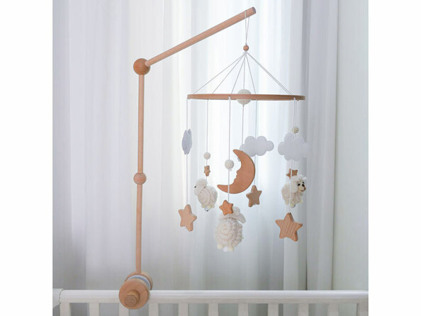 Support en bois pour mobile 1er âge