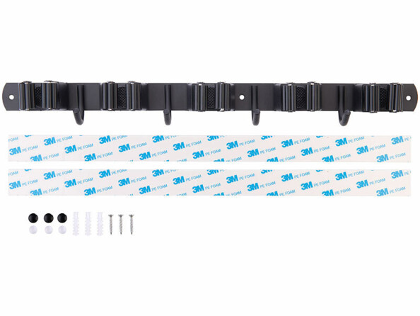 Support mural pour balais et outils de face avec accessoires de monatge