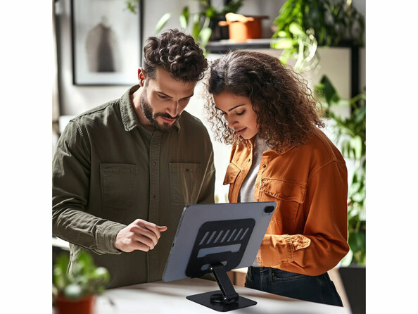 Support pliable en métal pour tablette et smartphone