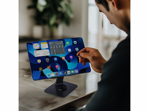 Support pliable en métal pour tablette et smartphone