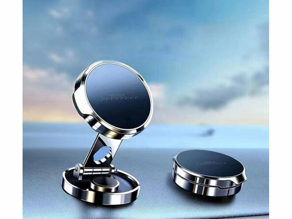 Support téléphone magnétique pliable 360° pour tableau de bord