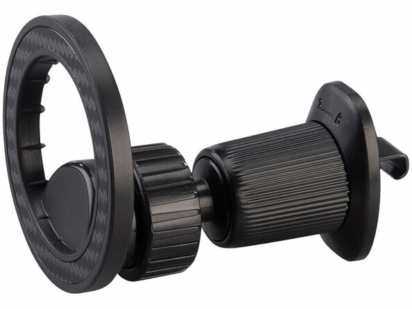 Support smartphone magnétique compatible Magsafe pour grille de ventilation vu de coté