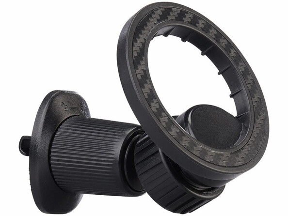 Support smartphone magnétique compatible Magsafe pour grille de ventilation vue 3/4 face