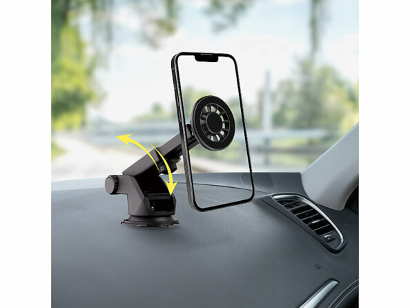Support smartphone magnétique à ventouse