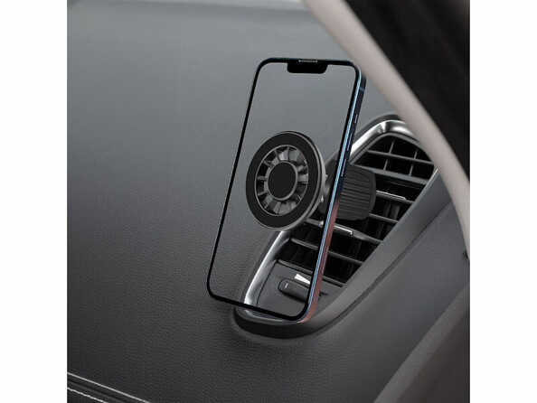 Support smartphone magnétique pour grille de ventilation