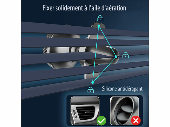 Support smartphone pour voiture avec aimant N50