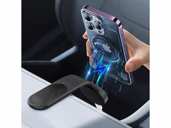 Support smartphone pour voiture avec chargeur compatible MagSafe et Qi Callstel