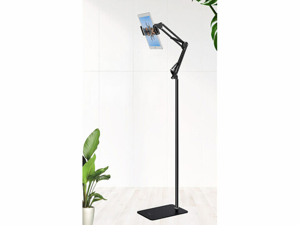 Support sur pied pour smartphone et tablette articulé réglable en hauteur