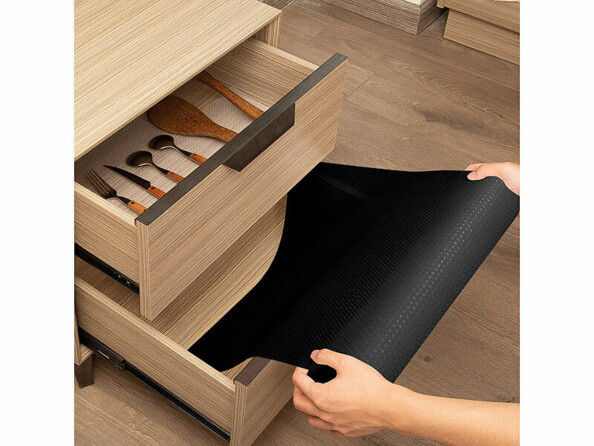 Tapis antidérapant pour tiroir 50 x 150 cm coloris noir
