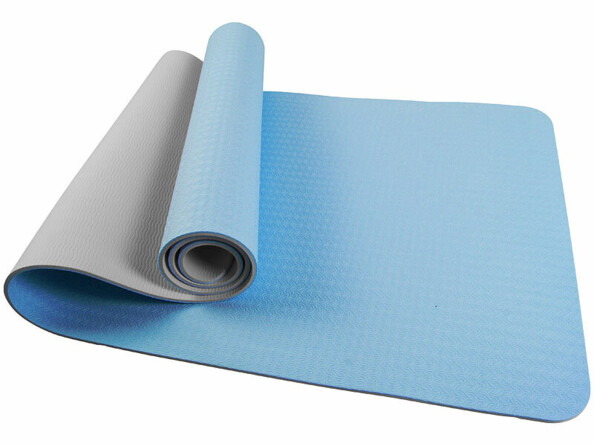 Tapis de yoga et de gymnastique double face en TPE 183 x 61 cm