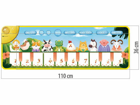 Tapis musical piano animaux de la ferme