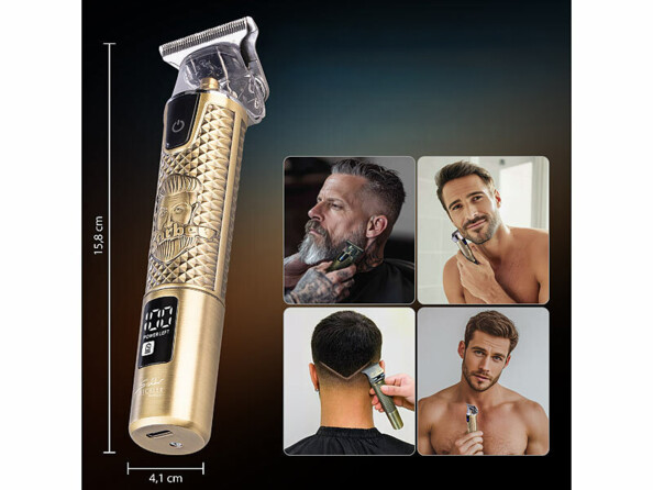 Tondeuse à barbe sans fil avec écran LCD