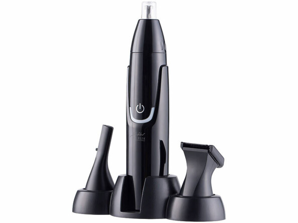 Tondeuse barbe et poils de nez rechargeable 3 en 1 vue de 3/4