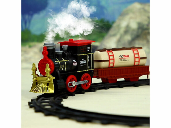 circuit train électrique avec vapeur