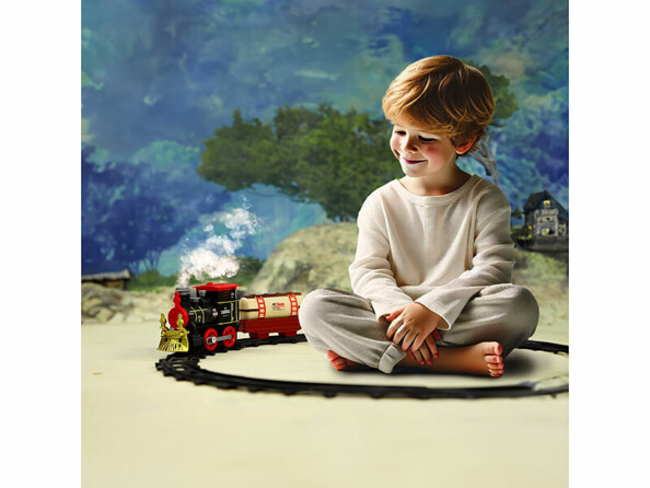 Petit train électrique à vapeur sur rail