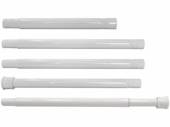 Tringle télescopique 72-175 cm pour rideau de douche en 5 parties