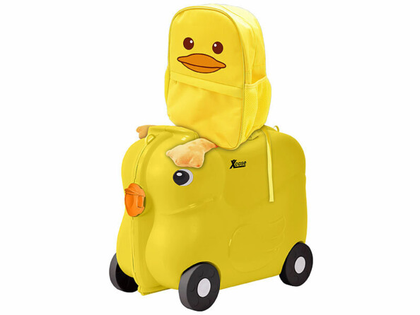 set de bagages sac à dos et valise enfant poussin