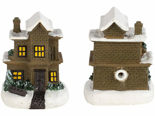 maison Noël lumineuse à piles