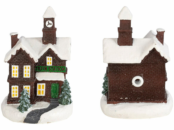 maison Noël lumineuse à piles