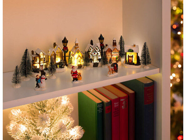 Village de Noël lumineux à piles 25 pièces