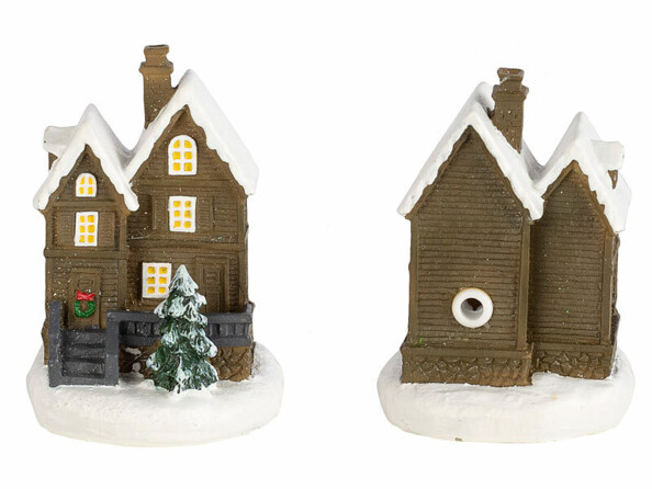 maison Noël lumineuse à piles