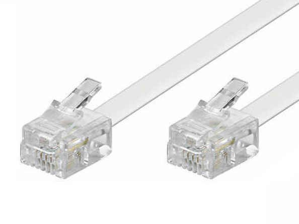 Câble téléphonique RJ11 - 10 m - Blanc