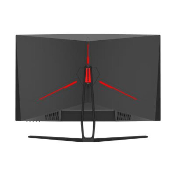 Vue arrière du boîtier rouge et noir sur pied de support du moniteur gamer Dahua