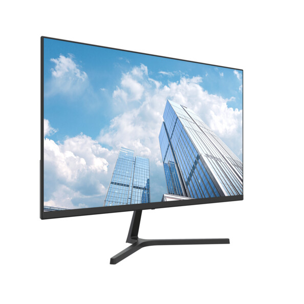 Moniteur Dahua LM24-B201S allumé sur pied vu de biais